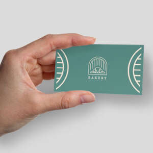 Budget business cards 350gsm Holding budget business card